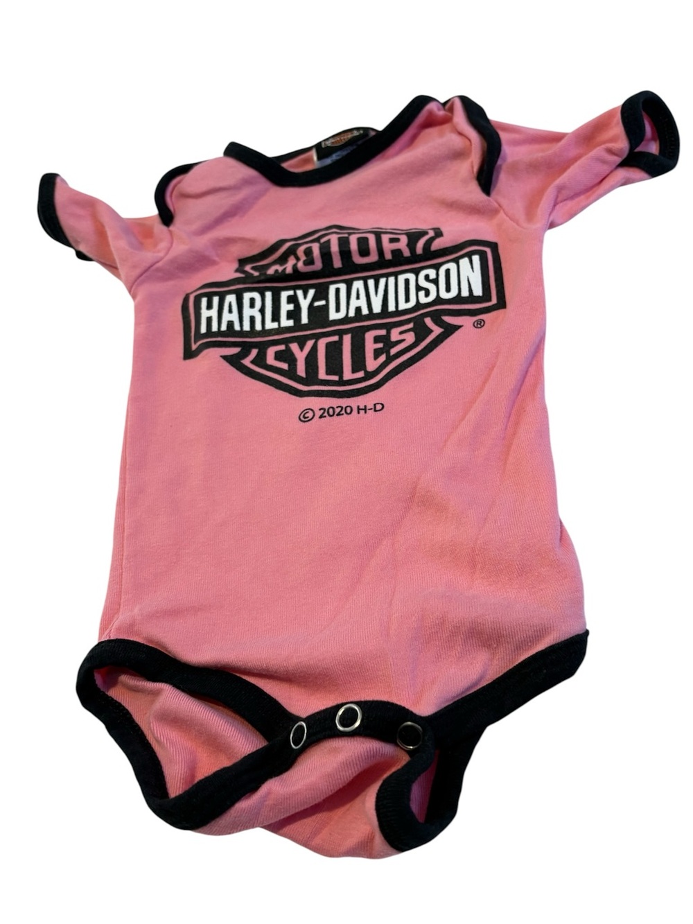 Harley-Davidson Pink and Black Logo Tee